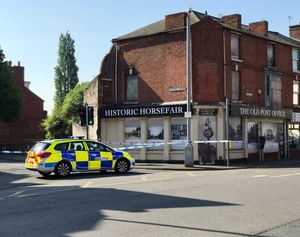 The road cordoned off by police. Picture: @KennettPhoto