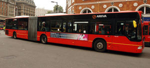 A 'bendy-bus' operating in London. Similar vehicles could soon be operating in Walsall