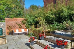 The private garden is a real sun trap