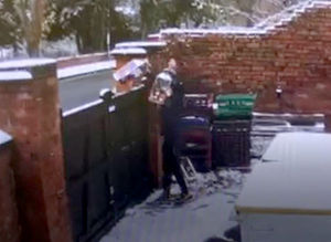 CCTV stills showing the suspects with items 