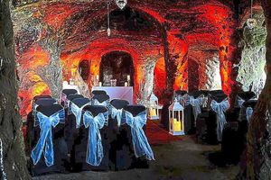 The Follies at Hawkstone Park offers a wedding venue with a difference - in a medieval cave surrounded by fantasy woodlands and cliff-tops