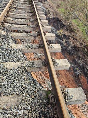 Services along the northern section of the Severn Valley Railway have been disrupted by the land slippage