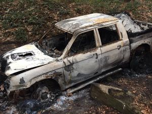 Supporting image for story: Stolen car found burnt out in Shropshire woods