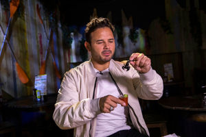 Ryan Thomas tries a scorpion and is also the first to try the new immersive indoor skydive activity iFly, which is the equivalent of three 12,000 ft skydives, at the Bear Grylls Adventure in the NEC Birmingham