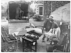 PICTURE FROM THE ARCHIVE: A photograph that dates from February 22 1945, which shows Mrs S. B. Legge, wife of Dr Legge of Shifnal, helping to load up furniture and bedding into a van heading for Hackney. It came amid calls for people to make donations to help those bombed out in the Blitz. 