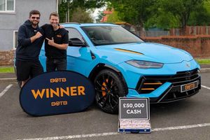 Presenter Christian Williams presented him with the keys to the brand new car