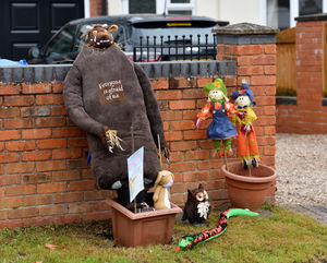 A scarecrow inspired by popular children's character, The Gruffalo