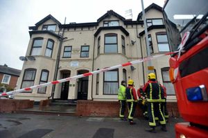 Fire crews at the scene of a flat fire in Compton Road, Wolverhampton.