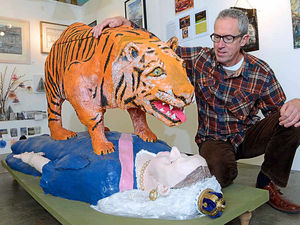 Supporting image for story: We are not amused: Shropshire artist's tiger creation proves too much for National Trust