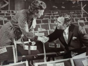 John Stonehouse with ‘first lady’, Harold Wilson’s wife Mary, at the Labour Party conference