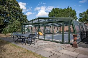 The main home's heated swimming pool. Picture: Roger Parry & Partners/Rightmove