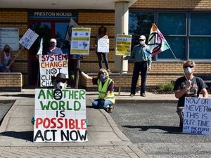 Supporting image for story: Extinction Rebellion activists stage protests outside Telford MPs' offices
