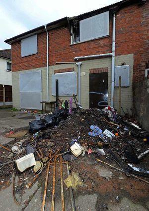 The rear of the house in Brownhills