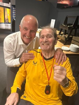 Fred with Wolves Legend Steve Bull