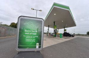 The BP garage in Newport had run out of fuel on Saturday