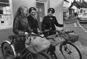 Gnosall's 'three musketeers' - part-time postwomen - were back in active service. All three started at 8am collecting letters posted in the village near Stafford and delivered them locally. Pictured setting off on their rounds on February 19, 1974, are Mrs Rosa Richardson, Mrs Anna Buckless and Mrs Joan Marsh, after going on strike for a week.