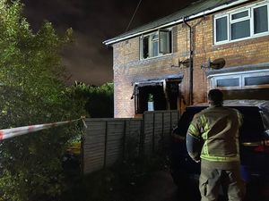 The house was "completely destroyed" by the blaze. Photo: West Midlands Fire Service