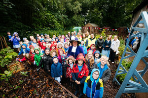 The High Sheriff Mandy Thorn MBE officially opened the pupils’ new garden area at Sheriffhales Primary School