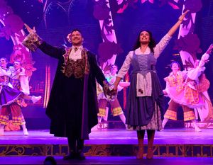 WOLVERHAMPTON COPYRIGHT NATIONAL WORLD  TIM THURSFIELD 29/11/24 Full dress rehearsal of Beauty and the Beast at Wolverhampton Grand Theatre.Tom Lowe and Olivia Mitchell