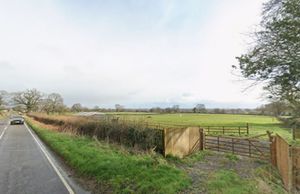 In August last year, Mr McDonagh applied for retrospective planning permission to use a patch of land in Upper Hengoed, near Gobowen, for a small residential caravan site to house him and eight members of his family. Photo: Google