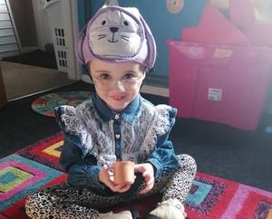 Three-year-old Ruby-Rose Schwab who has been helped by Newlife