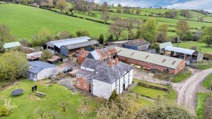 An aerial view of Lower Wallop Farm.