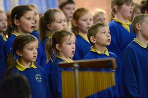 Gobowen Primary School singing at the Oswestry Youth Music Festival at Holy Trinity Church