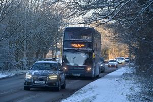 Motorists in Perton and other areas of the West Midlands had to brave snow and ice to get to work