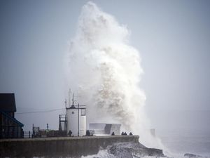 Massive wave breaking over a seafront