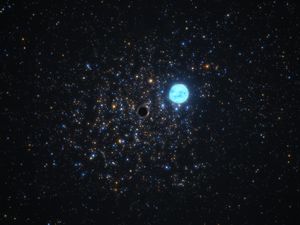 Supporting image for story: Black hole found hiding in star cluster outside Milky Way