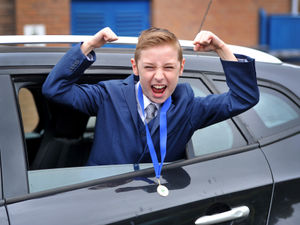 Supporting image for story: Schools out! Telford pupils depart with drive-through prom
