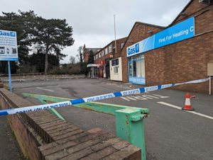 The car park was cordoned off on Thursday afternoon