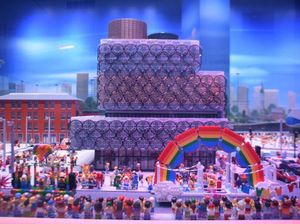 Supporting image for story: 'World's smallest Pride parade' created at Birmingham's Legoland Discovery Centre