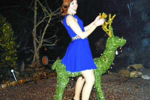 Fun times  Georgia modelling her newly dyed hair and enjoying a party at her family home celebrating the 2012 new year