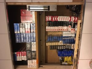 Some of the cigarettes found during the police raid. Photo: Staffordshire Police