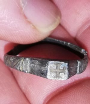 The 'Knights Templar' ring discovered by Andy Bassett. Picture: Andy Bassett