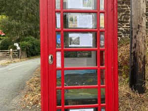 Supporting image for story: Church Stretton villagers turns phone box into one of the UK's smallest museums