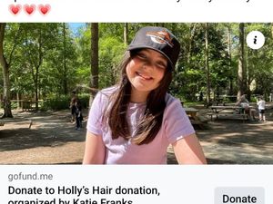 Supporting image for story: Telford schoolgirl donates her hair for cancer charity