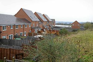 Land at the rear of the houses where Kenneth McRae killed his wife and himself, at Bryan Budd Close, in Rowley Regis