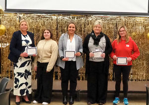 Supportive employers - representatives from Shrewsbury and Telford Hospital NHS Trust, Lyreco, MPFT, and Moorfield Primary School.