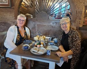 Lynn (R) treated Penny (L) to a trip to Weston Hall for her 50th birthday.