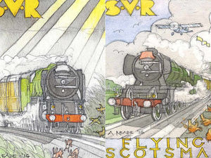 Supporting image for story: Flying Scotsman in Shropshire: Artist's sketches to help fund Bridgnorth's station upgrade