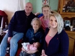Supporting image for story: Baby girl Brooke is fifth generation in Wolverhampton family