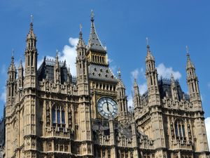 A view of a section of the Houses of Parliament