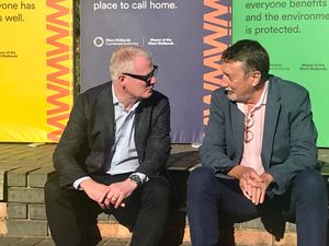 West Midlands Mayor Richard Parker and Peaky Blinders creator Steven Knight. PIC: Gurdip Thandi LDR