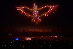 The 'We Are Telford' drones display