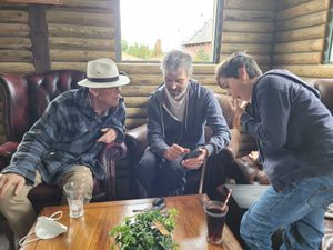 James and his Dad together