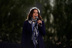 Democratic vice-presidential candidate Kamala Harris is popular among her party's supporters