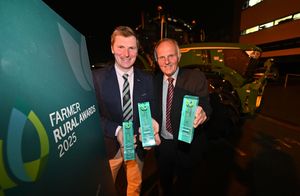 Rural Awards 2025. Lower Drayton Farm, winner of three awards, son and father: Richard and Ray Bower.