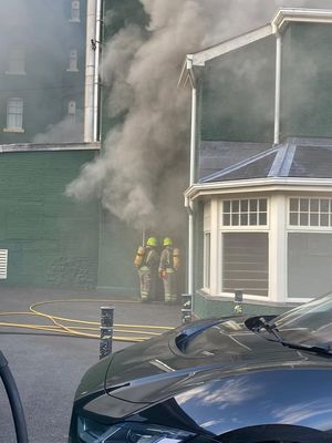 The fire service at The Metropole Hotel.